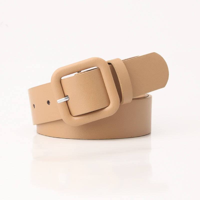Ženski kaiš od umjetne kože, kvadratna kopča, kopča s iglom, stil All-match, elegantan, minimalistički