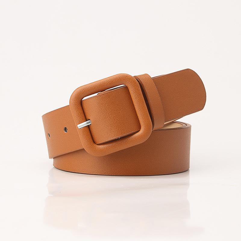 Ženski kaiš od umjetne kože, kvadratna kopča, kopča s iglom, stil All-match, elegantan, minimalistički