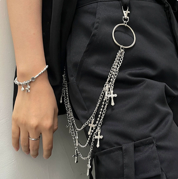 Lanac za struk, hip-hop stil, metal, unisex, duljina ispod 60 cm, širina 2–4 cm