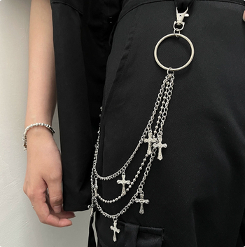 Lanac za struk, hip-hop stil, metal, unisex, duljina ispod 60 cm, širina 2–4 cm