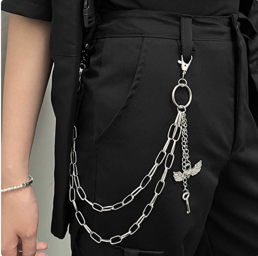 Lanac za struk, hip-hop stil, metal, unisex, duljina ispod 60 cm, širina 2–4 cm