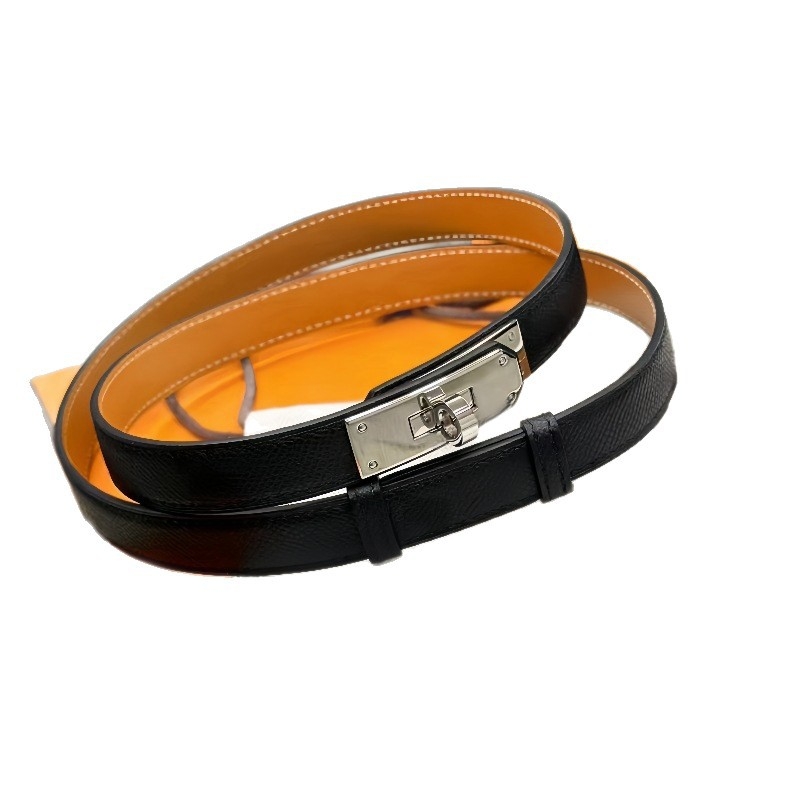 Ženski tanki kožni remen s kopčom, za kaput i haljinu, dekorativni pojas za struk