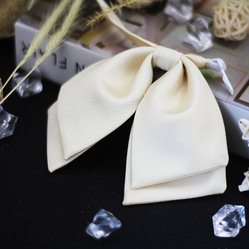 Vratna kravata s cvijetom za ovratnik, poliester, jacquard, monokromatski uzorak, stil strelica, parni stil, sveučilišni stil