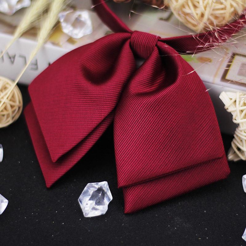 Vratna kravata s cvijetom za ovratnik, poliester, jacquard, monokromatski uzorak, stil strelica, parni stil, sveučilišni stil