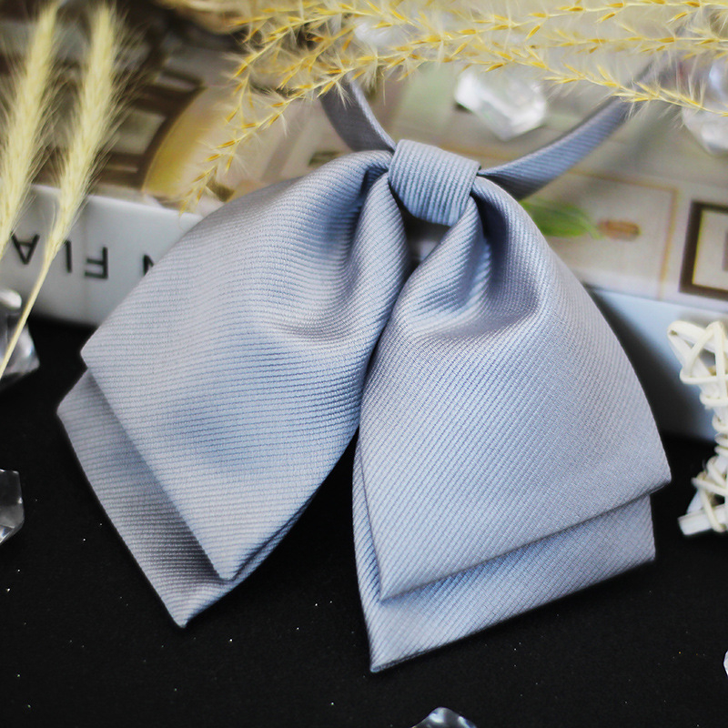 Vratna kravata s cvijetom za ovratnik, poliester, jacquard, monokromatski uzorak, stil strelica, parni stil, sveučilišni stil