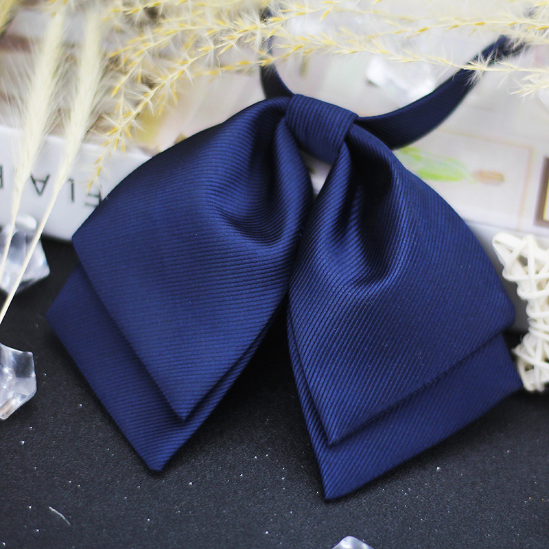 Vratna kravata s cvijetom za ovratnik, poliester, jacquard, monokromatski uzorak, stil strelica, parni stil, sveučilišni stil