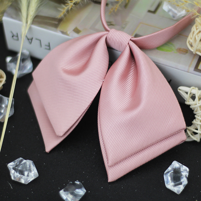 Vratna kravata s cvijetom za ovratnik, poliester, jacquard, monokromatski uzorak, stil strelica, parni stil, sveučilišni stil