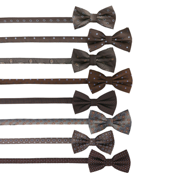 Vīriešu biznesa tauriņkakla kaklasaite, džakarda poliesters, divslāņu ar ziedu punktveida rakstu