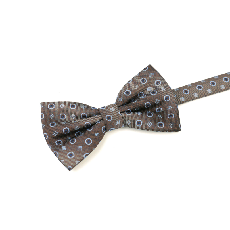 Vīriešu biznesa tauriņkakla kaklasaite, džakarda poliesters, divslāņu ar ziedu punktveida rakstu