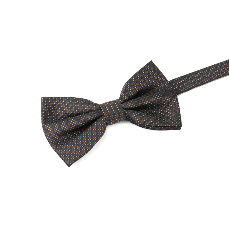 Vīriešu biznesa tauriņkakla kaklasaite, džakarda poliesters, divslāņu ar ziedu punktveida rakstu