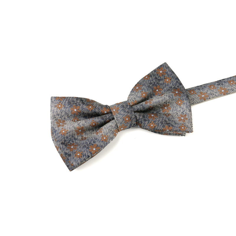 Vīriešu biznesa tauriņkakla kaklasaite, džakarda poliesters, divslāņu ar ziedu punktveida rakstu