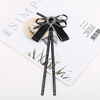 Sieviešu kakla jostas kaklasaite — korejiešu koledžas stila un britu augstākās klases modes; materiāls: poliestera diegs; raksts: vienkrāsains; modelis: mezgls