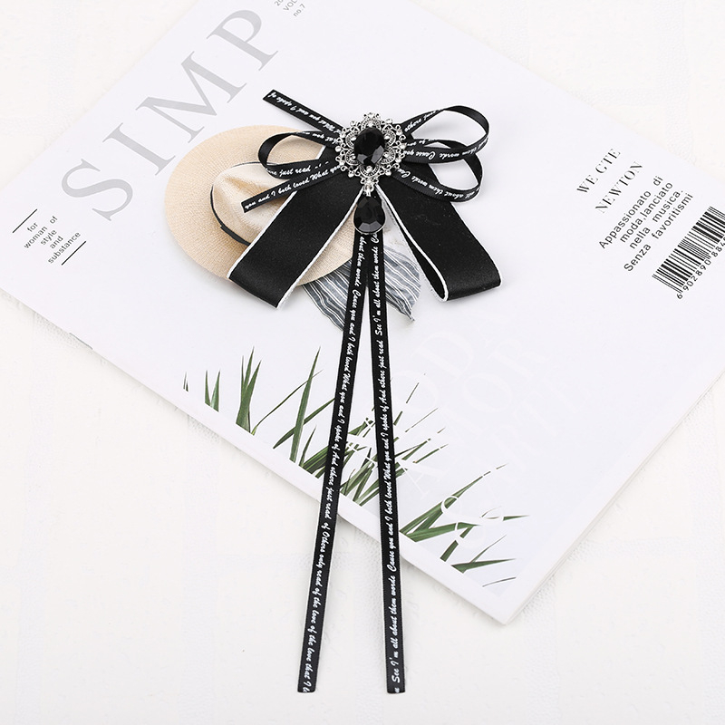 Sieviešu kakla jostas kaklasaite — korejiešu koledžas stila un britu augstākās klases modes; materiāls: poliestera diegs; raksts: vienkrāsains; modelis: mezgls