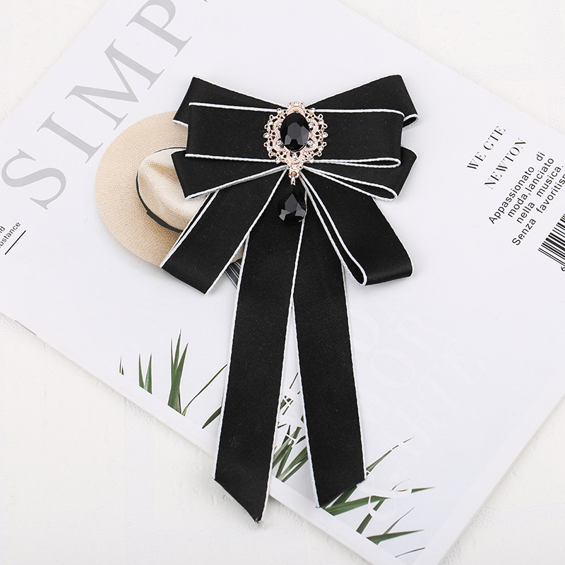 Sieviešu kakla jostas kaklasaite — korejiešu koledžas stila un britu augstākās klases modes; materiāls: poliestera diegs; raksts: vienkrāsains; modelis: mezgls