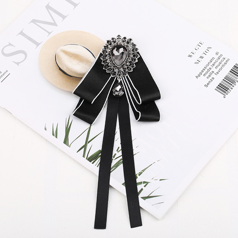 Sieviešu kakla jostas kaklasaite — korejiešu koledžas stila un britu augstākās klases modes; materiāls: poliestera diegs; raksts: vienkrāsains; modelis: mezgls