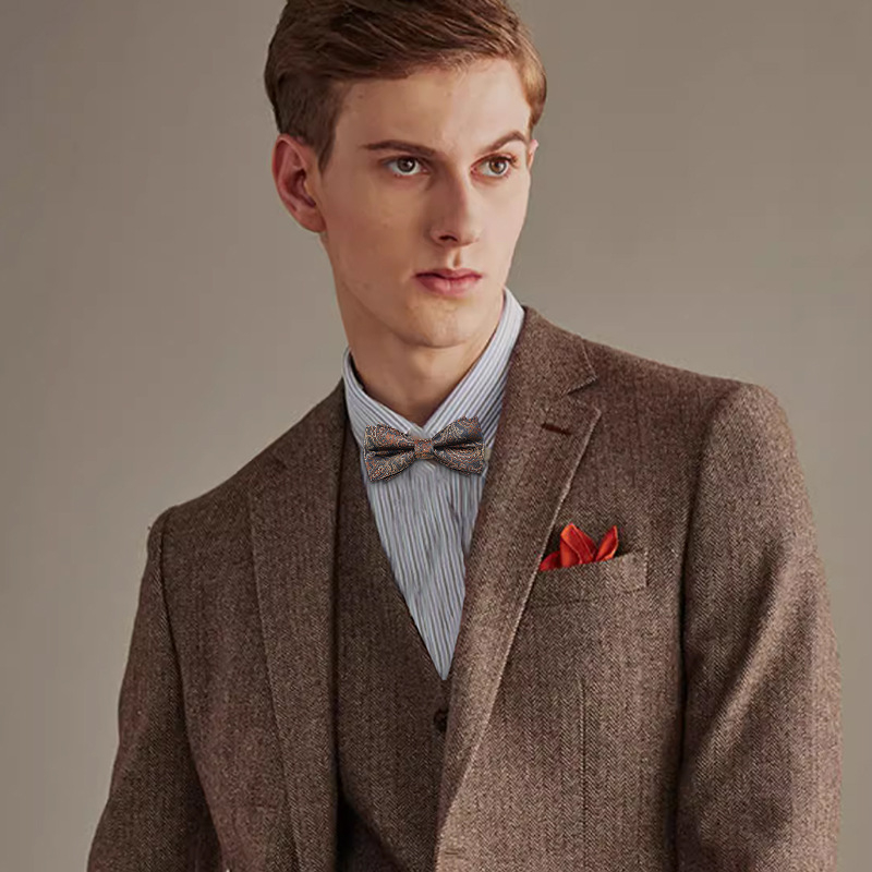 Vīriešu kāzu papionu kaklasaite, 100% poliestera, stils: papionu, pieaugušajiem, vasara 2024