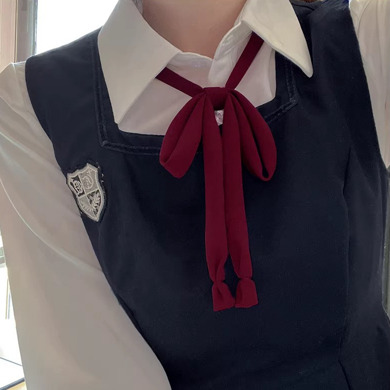 Bow Tie Kakla zieds - Poliesteris, Yarn-Dyed, Plakana galviņa, Korejas stils, Elastīga netkaina iekšējā odere