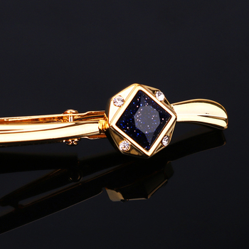 Kravatu sprādze no sakausējuma, ģeometriskais raksts ar diamanta motīvu, plakana galva, universāla, piemērota biznesa vakariņām un kāzām