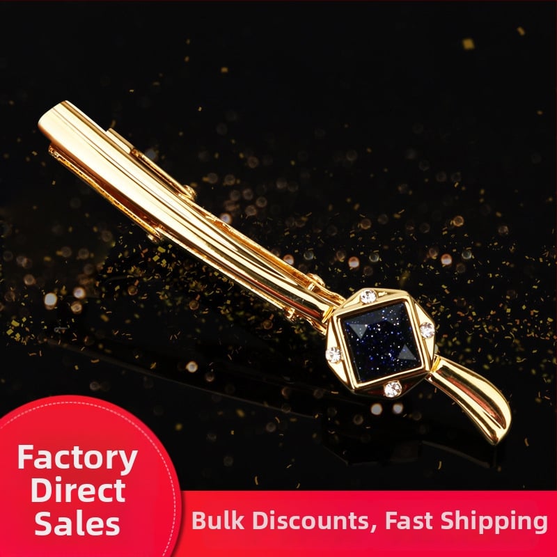 Kravatu sprādze no sakausējuma, ģeometriskais raksts ar diamanta motīvu, plakana galva, universāla, piemērota biznesa vakariņām un kāzām