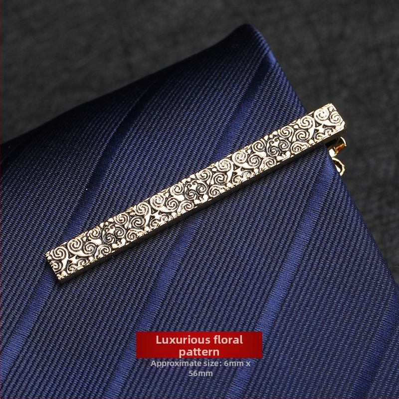 Kravatu sprādze no sakausējuma, ģeometriskais raksts ar diamanta motīvu, plakana galva, universāla, piemērota biznesa vakariņām un kāzām