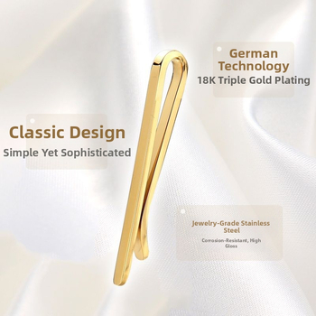 Kravatu klips no 304 nerūsējošā tērauda, plāns, daudzpusīgs, formāls vīriešu aksesuārs