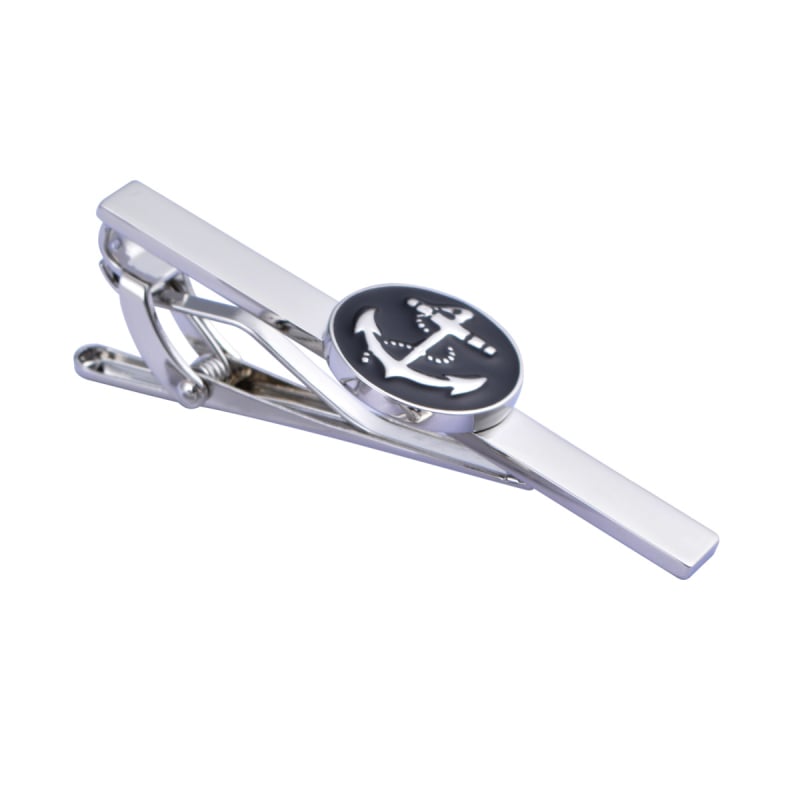 Butoni pentru manșete din alamă, design ancoră de navă, detaliu rotund din epoxy, placare electro, stil desen animat pentru cuplu