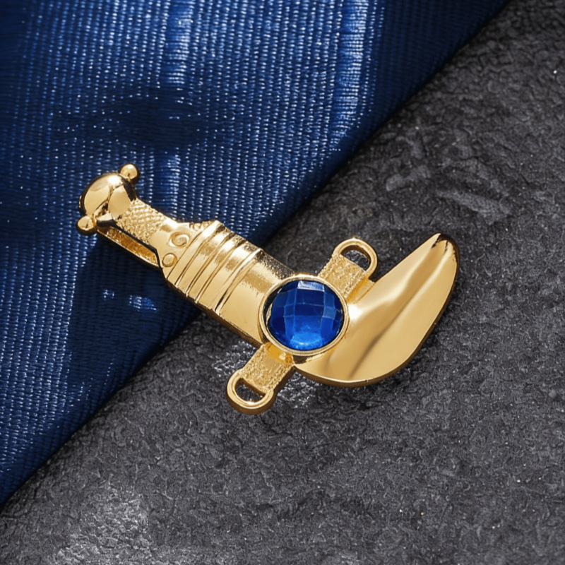 Kaklasaistes klips no cinka sakausējuma, ģeometriska forma, universāls, apkakles zieds dizains, pielāgotas zīmējumi