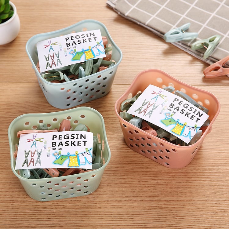 Žāvēšanas klipu komplekts, 30 plastmasas drēbju spailes ar groziņa spaili, modelis A08-431