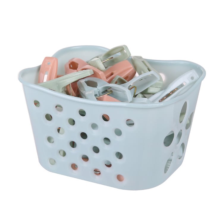 Žāvēšanas klipu komplekts, 30 plastmasas drēbju spailes ar groziņa spaili, modelis A08-431