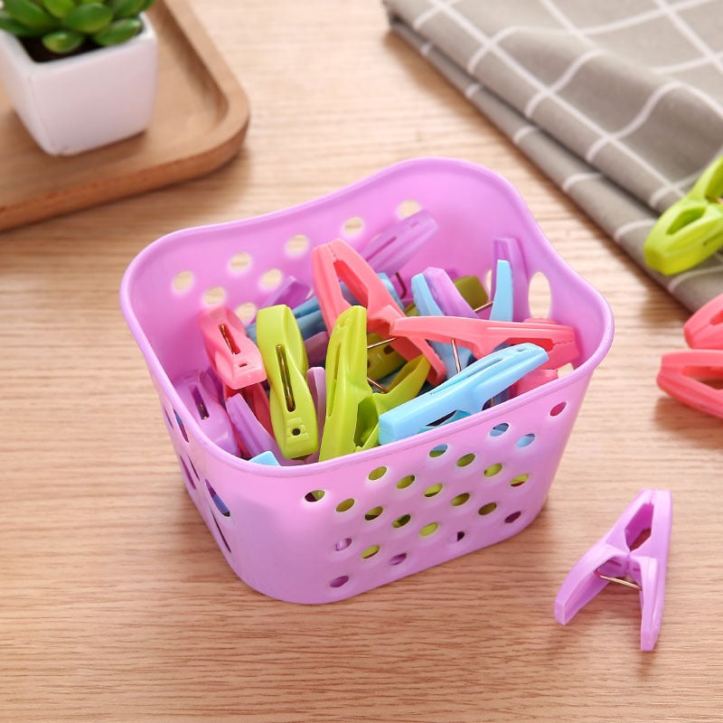 Žāvēšanas klipu komplekts, 30 plastmasas drēbju spailes ar groziņa spaili, modelis A08-431