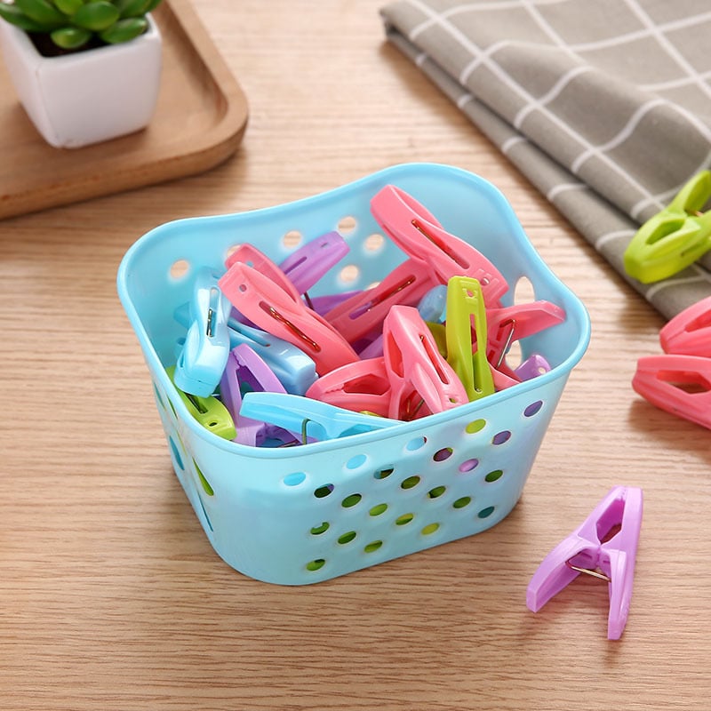 Žāvēšanas klipu komplekts, 30 plastmasas drēbju spailes ar groziņa spaili, modelis A08-431