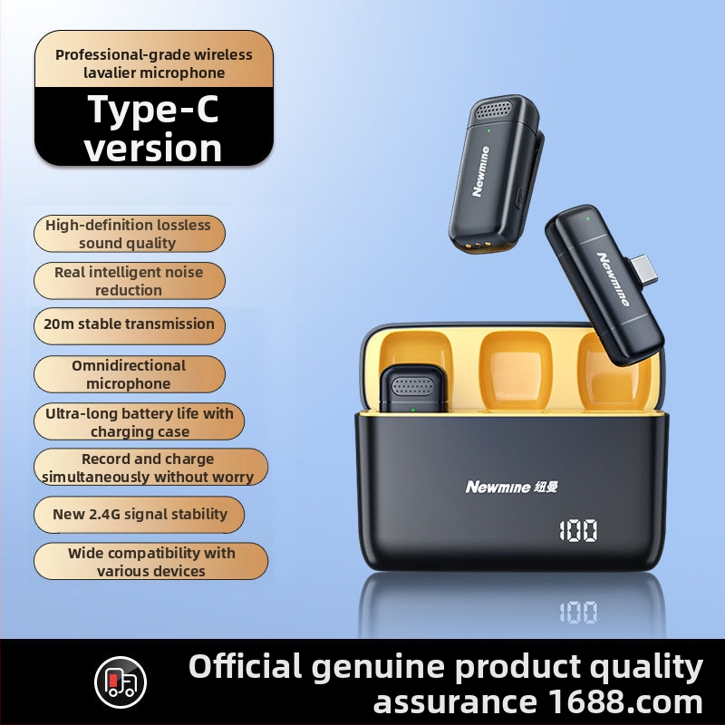 Newman MC200 Lavalier Mikrofonas su omnidirekcinė priėmimo, įmontuota baterija 300–500 mAh, baterijos veikimo laikas 6–8 valandos, SNR ≥85 dB