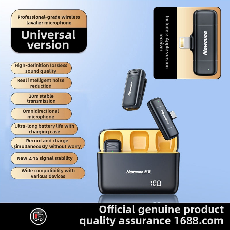 Newman MC200 Lavalier Mikrofonas su omnidirekcinė priėmimo, įmontuota baterija 300–500 mAh, baterijos veikimo laikas 6–8 valandos, SNR ≥85 dB