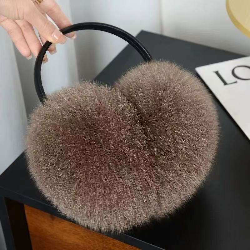 earmuffs από γούνα αλεπούς – παχιά και ζεστά, unisex, ενήλικες, μάρκα Yunlu; χειμώνας/φθινόπωρο/άνοιξη