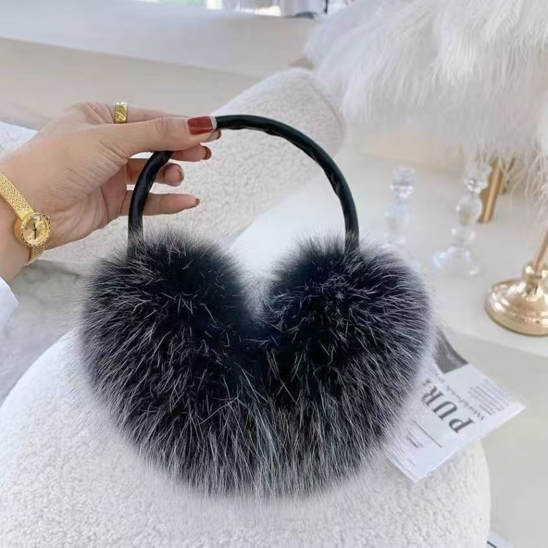 earmuffs από γούνα αλεπούς – παχιά και ζεστά, unisex, ενήλικες, μάρκα Yunlu; χειμώνας/φθινόπωρο/άνοιξη