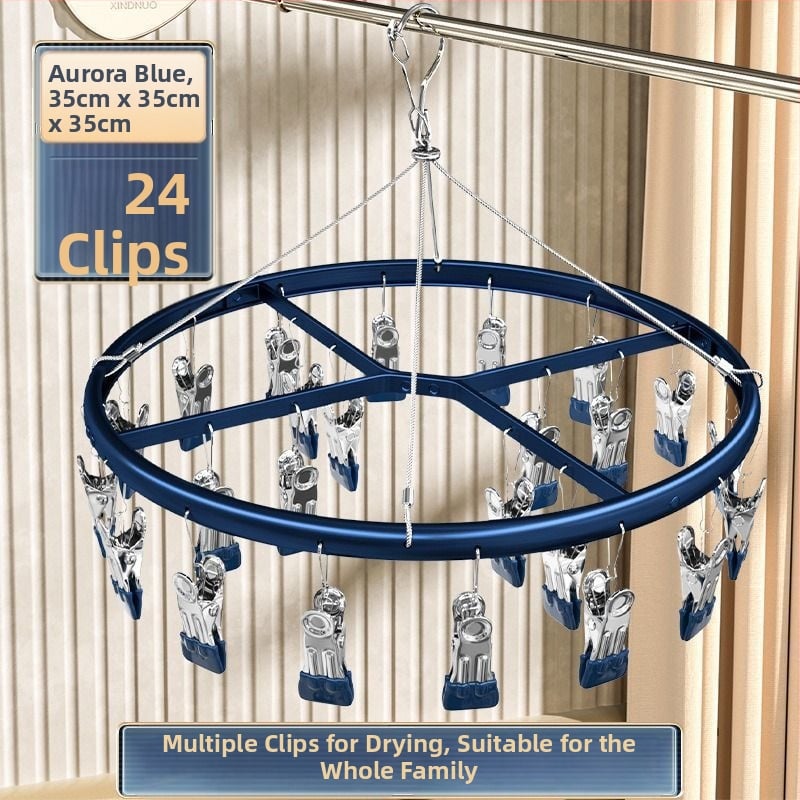 Džiovinimo klipsai – Aliuminio lydinio kojinių klipsai su nerūdijančio plieno komponentais, 50 vnt., skirtas apatiniam drabužiui, kojinėms, šalikams ir kaklaraiščiams, prekinis ženklas Heron