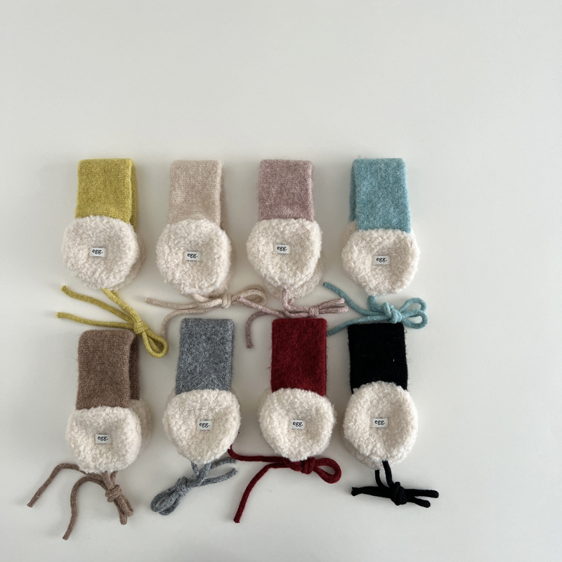 Dječje plišane Ear Muffs s vezicama, pletene, unisex, za zimu i jesen – čuvaju toplinu