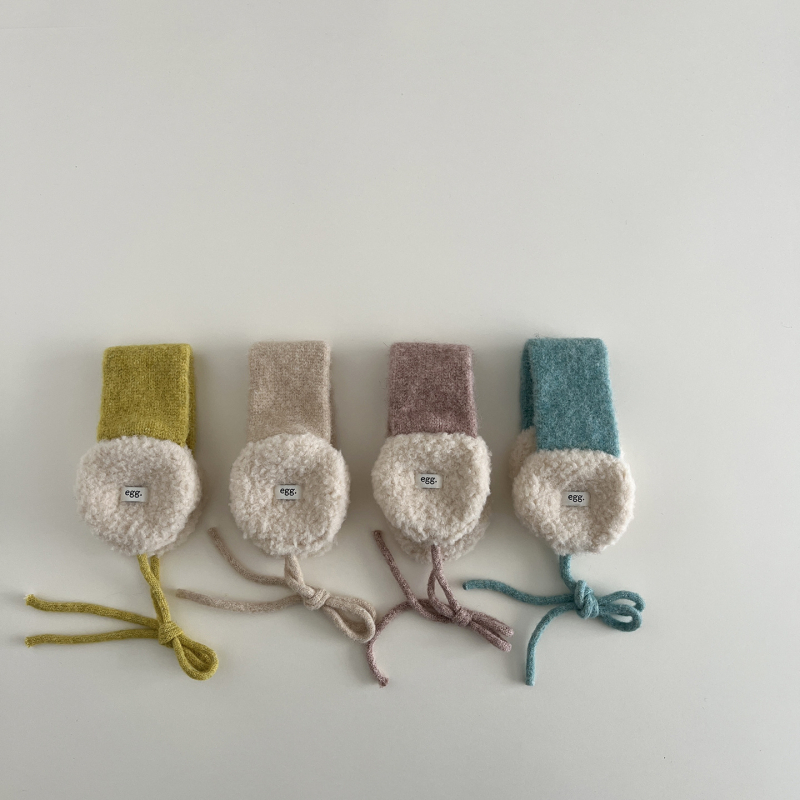 Dječje plišane Ear Muffs s vezicama, pletene, unisex, za zimu i jesen – čuvaju toplinu