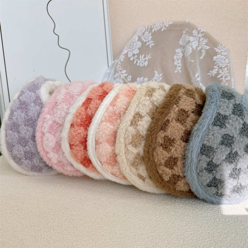 Zimske earmuffs od pliša, stražnja montaža, minimalistički dizajn, unisex, odrasli, za vanjsku upotrebu