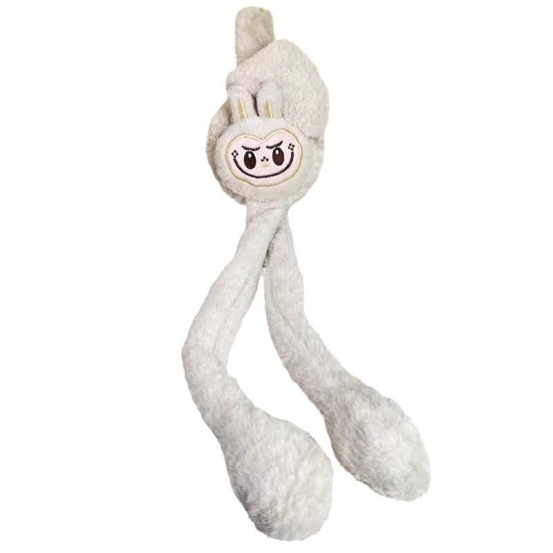 Fangwei Jewelry Dječje plišane ušne zaštitne maskice s pokretnim ušima Labubu zeko cartoon, zimna toplina, za vanjsku upotrebu