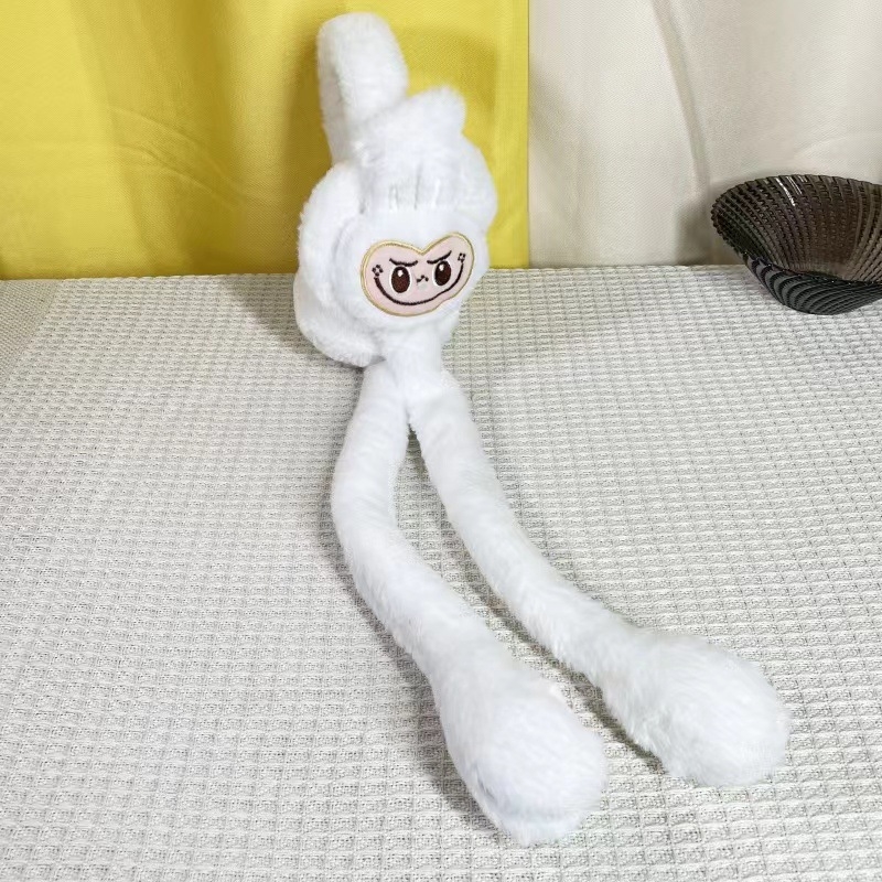 Fangwei Jewelry Dječje plišane ušne zaštitne maskice s pokretnim ušima Labubu zeko cartoon, zimna toplina, za vanjsku upotrebu