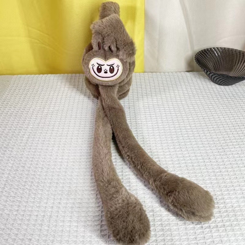 Fangwei Jewelry Dječje plišane ušne zaštitne maskice s pokretnim ušima Labubu zeko cartoon, zimna toplina, za vanjsku upotrebu