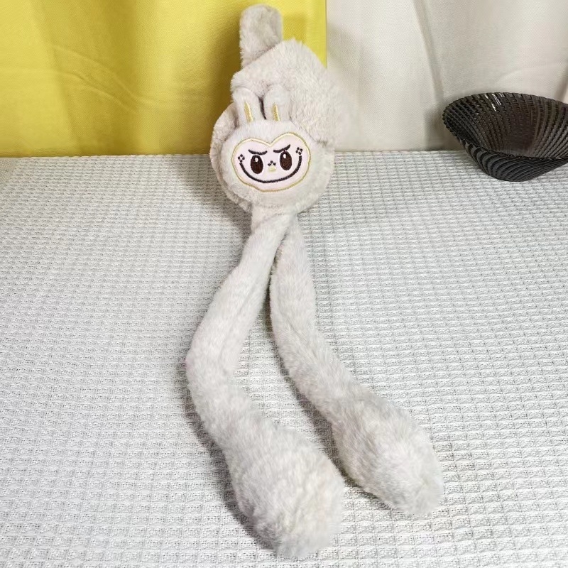 Fangwei Jewelry Dječje plišane ušne zaštitne maskice s pokretnim ušima Labubu zeko cartoon, zimna toplina, za vanjsku upotrebu