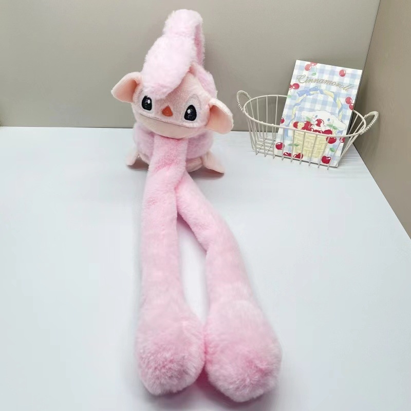 Fangwei Jewelry Dječje plišane ušne zaštitne maskice s pokretnim ušima Labubu zeko cartoon, zimna toplina, za vanjsku upotrebu