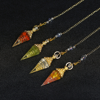 Ametiszt kristállyal nyaklánc, geometriai medál, kézzel készített, retro stílus