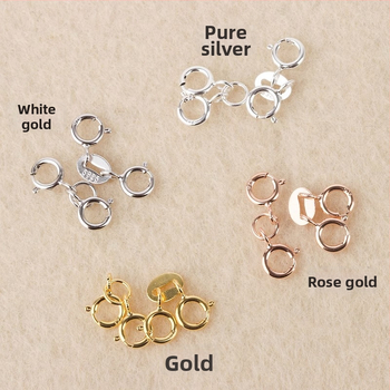 S925 hõbedane kevadrõngas pärleühendusega, käsitöö ehted aksessuaarid, Jerry bränd