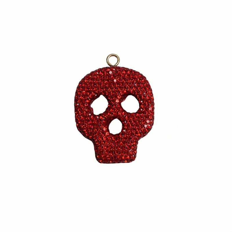 Kaukolės raktų pakabukas automobilių galinio vaizdo veidrodėliui – individualus įpakavimas