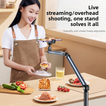 Tiešraides statīvs mobilajiem tālruņiem un planšetēm – alumīnijs, universāls, grīdas statīvs vertikālai uzņemšanai