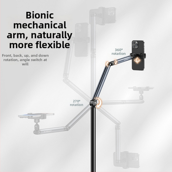 Tiešraides statīvs mobilajiem tālruņiem un planšetēm – alumīnijs, universāls, grīdas statīvs vertikālai uzņemšanai