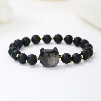 Brățară din piatră naturală cu cristal, origine Funing, Yunnan; personalizabilă